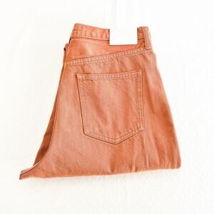Denim Forum The Joni High Rise Loose Orange Button Fly Denim Jeans Size 31 x 29L